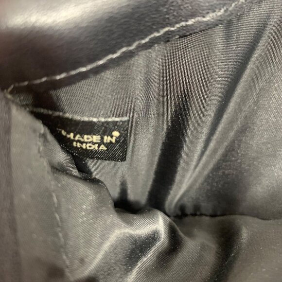 COACH Soho Signature Logo Canvas Envelope Wallet Buckle Snap Black Leather Trim - Picture 7 of 8